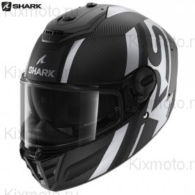 Шлем Shark Spartan RS Carbon Shawn, Чёрно-серо-белый матовый