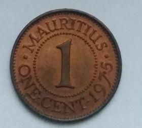 1 цент  (регулярный выпуск) Маврикий 1975