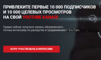 Привлеките первые 10 000 подписчиков и 10 000 целевых просмотров на свой youtube канал! (Сергей Архангельский)