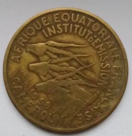 25 франков Экваториальная  Французская Африка(Камерун)  1958