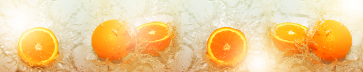 Морозный апельсин Фартук кухонный ПВХ 3000*600мм цифровой