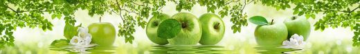 Apple Зеленое яблоко Фартук кухонный ПВХ 3000*600мм цифровой
