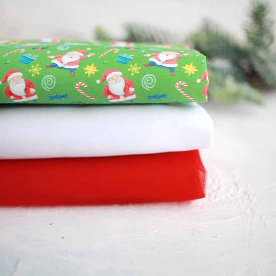 Набор тканей - Веселый Дед Мороз