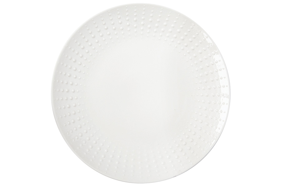 Тарелка обеденная "Drops", белая, 26 см
