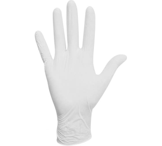 Перчатки WallyPlastic (нитрил-винил) Белые M 50 пар/уп.(3,5 гр.)