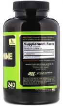 Глютамин Glutamine Caps Dietary Supplement 240 капсул Optimum Nutrition