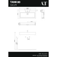 Раковина накладная или подвесная AET ITALIA BOLD TANK 80 L278T1R3V4 схема 2