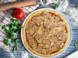 Ветчина и грибы 30см