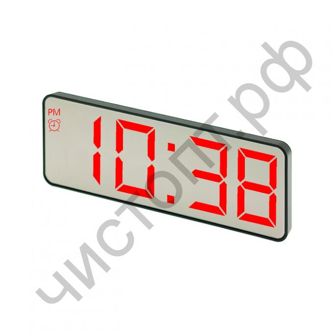 Часы  эл. сетев. VST898-1 Красные (без блока) (5В или 4*АА)