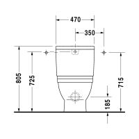 Напольный унитаз Duravit D-Neo rimless 37х58 в комплекте Big Toilet 210409 схема 3
