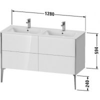 Тумба напольная Duravit Xviu XV4485 для двух раковин ME by Starck 233613 схема 5