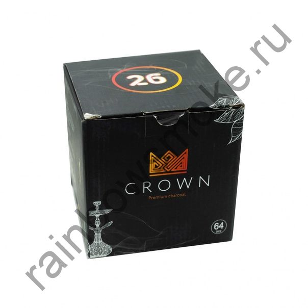 Уголь для кальяна Crown 26 мм 64 шт