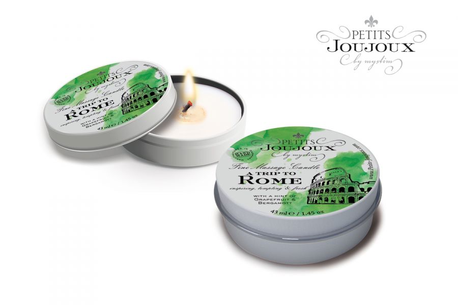 Массажная свеча Petits JouJoux Rome грейпфрут и бергамот, 33 гр.
