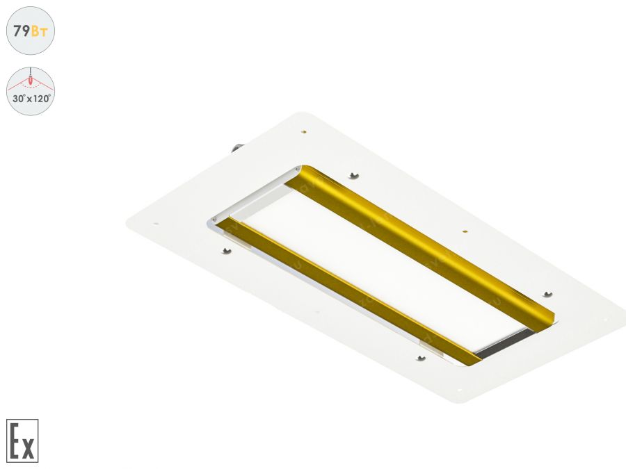 Светодиодный светильник Магистраль Взрывозащищенная GOLD, для АЗС , 79 Вт, 30X120°