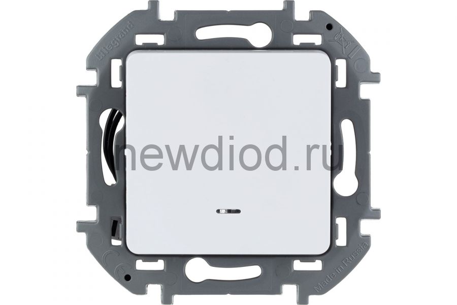 INSPIRIA Белый Переключатель одноклавишный с подсветкой/индикацией 10 AX - 250 В Legrand