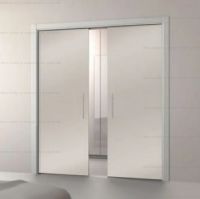Дверь в пенал с наличниками 2 полотна стекло/зеркало высотой от 2000 до 2700 мм