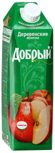Сок/Нектар ДОБРЫЙ 1л Деревенские Яблоки с мякотью