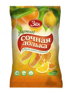 Мармелад СОЧНЫЕ ДОЛЬКИ 350г Апельсин/лимон