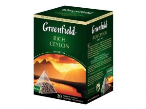 Чай черный в пакетиках GREENFIELD 20*2г Rich Ceylon