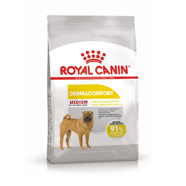 Сухой корм для собак средних пород Royal Canin Medium Dermacomfort с чувствительной кожей