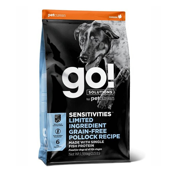 Сухой корм для собак Go Sensitivity + Shine Pollock Dog Recipe с минтаем
