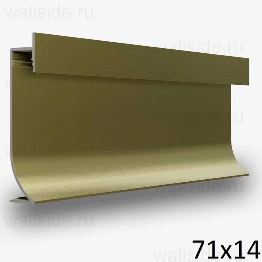 Теневой плинтус радиусный Line Art SC 7547 золотой