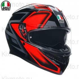 Шлем AGV K3 Compound, Чёрно-красный