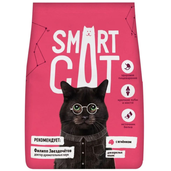 Сухой корм для кошек Smart Cat с ягненком