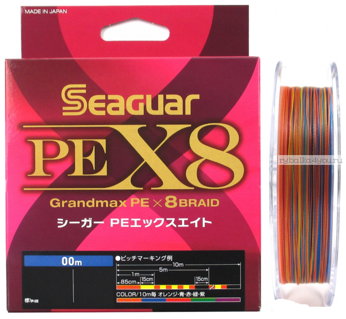 Плетеные шнуры Seaguar PE X8 Grand Max 150м multicolor