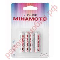 Батарейка алкалиновая MINAMOTO LR03 AAA/4BL (цена за блистер 4 шт)