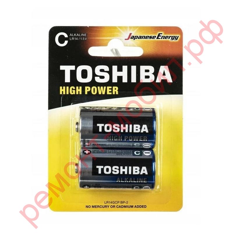 Батарейка алкалиновая Toshiba LR14/2BL (цена за блистер 2 шт)