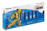 Батарейка алкалиновая Mirex LR03 / AAA 1,5V цена за 10 шт (10/960), multipack (23702-LR03-M10)