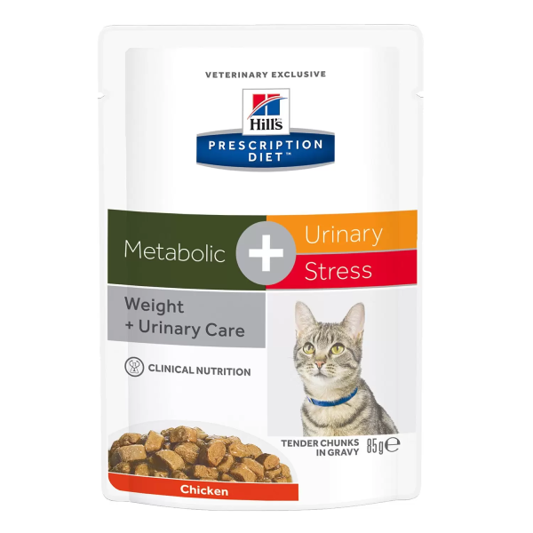 Влажный корм для кошек Hills Prescription Diet Metabolic + Urinary коррекция веса и лечение МКБ 85 гр