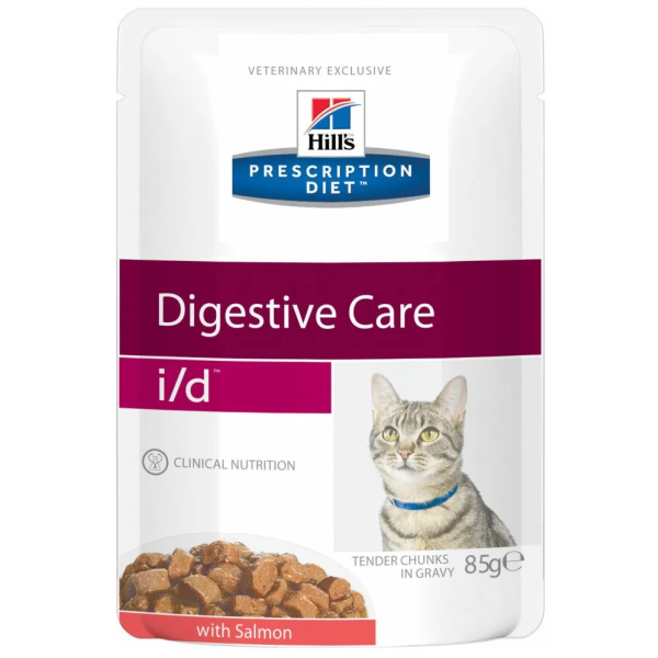 Влажный корм для кошек Hills Prescription Diet i/d при лечении ЖКТ с лососем 85 гр