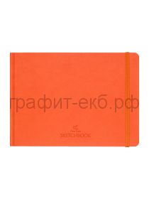 Блокнот А5 48л.нелин.Полином Sketchbook FINE LINE оранж. на резинке для маркеров и граф.160г/м2 3160