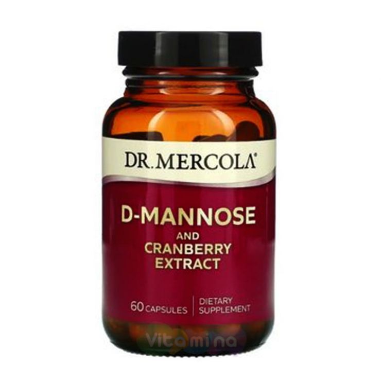 Dr. Mercola D-манноза и экстракт клюквы D-Mannose and Cranberry Extract, 60 капсул