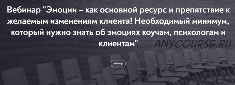 [МИП] Эмоции – как основной ресурс и препятствие к желаемым изменениям клиента (Андрей Шаповалов)