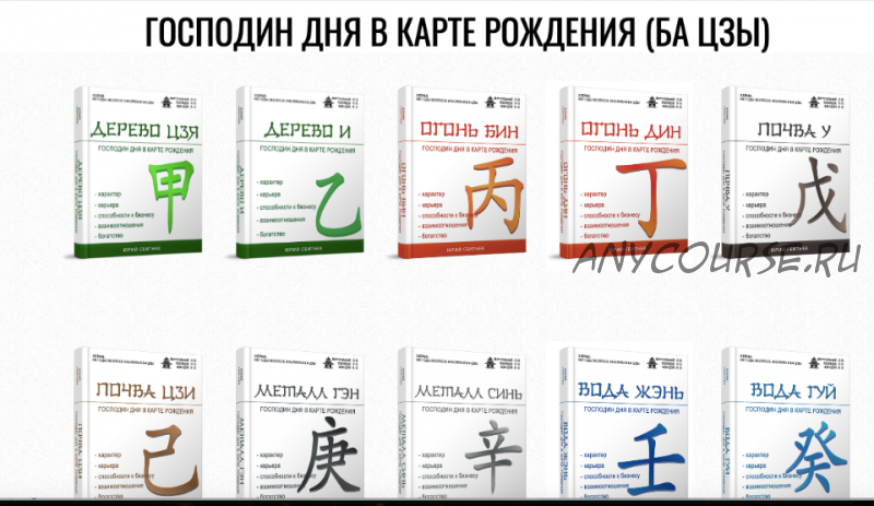 Господин дня в карте рождения (ба цзы) Полный комплект из 10 частей (Юрий Сбитнев)