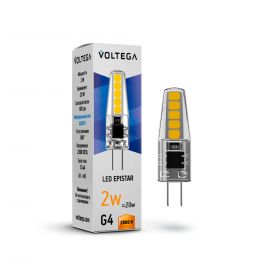 Лампа Светодиодная Voltega G4 2W 2800K 7144 Прозрачная, Силикон / Вольтега