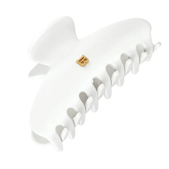 Balmain Hair Couture Заколка-краб для волос белая размер М White Barrette