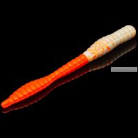 Силиконовая приманка Soorex Worm 80 мм/ 1.3 гр / 6 шт. в уп / цвет: 301 Белый-Оранжевый