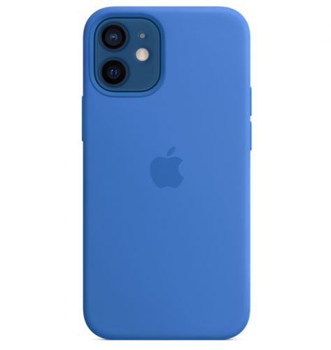 Чехол силиконовый для iPhone 12 (Синий)