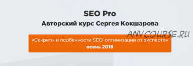 [WebPromoExperts] Секреты и особенности SEO-оптимизации от эксперта, 2018 (Сергей Кокшаров)