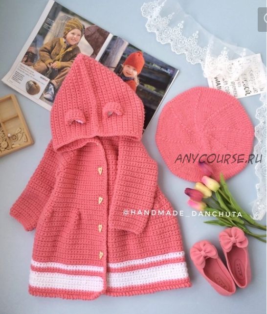 Кардиган крючком Cardi Bow (Наталья Данцева)