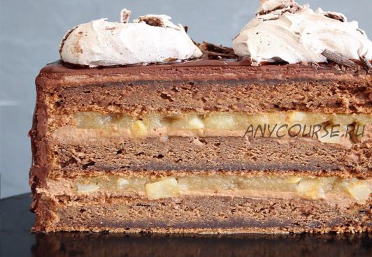 Шоколадно-грушевый торт (Алина Макарова)