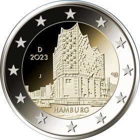 Гамбург (Эльбская филармония) 2 евро Германия 2023 Монетный двор на выбор