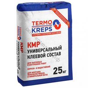 Клей TERMOKREPS KMP для плит из пенополистирола и минеральной ваты 25 кг, шт код:242710