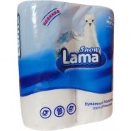 Полотенца бумажные "Snow Lama", 2 слоя, цвет: белый, 2 рулона