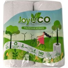 Бумага туалетная Joy Eco 2-слойная белая 17,5 м  (4 рулона в упаковке)