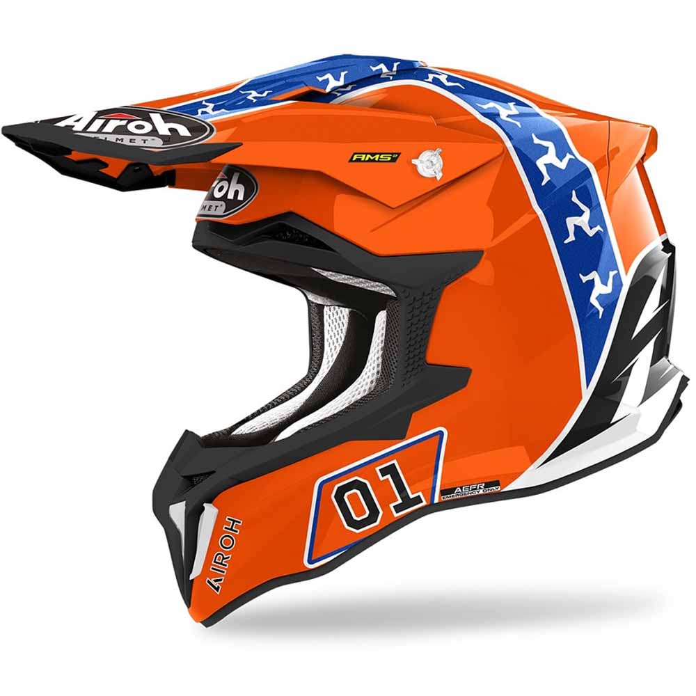 Airoh Strycker Hazzard Gloss шлем для мотокросса и эндуро